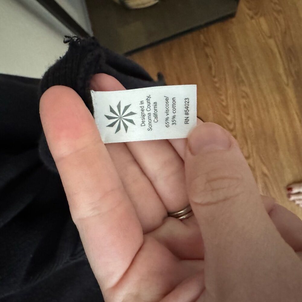 Athleta Black Split Hem Longline Black Cardigan S… - image 3